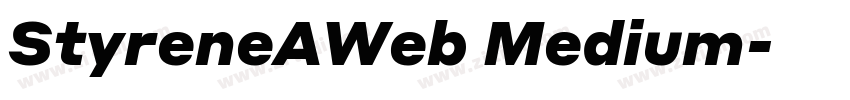 StyreneAWeb Medium字体转换